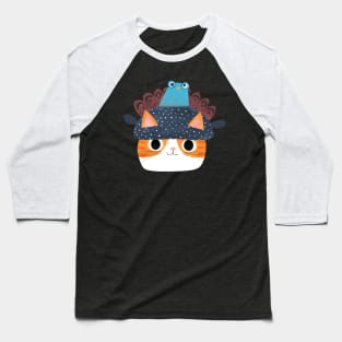 Turkey Hat Cat Baseball T-Shirt